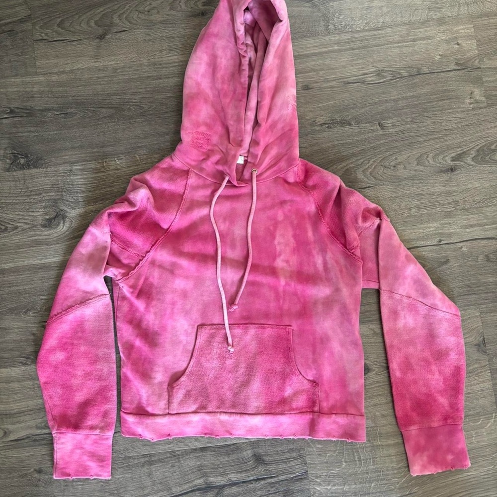 LoveShackFancy Pink Sweater with Variegated Design